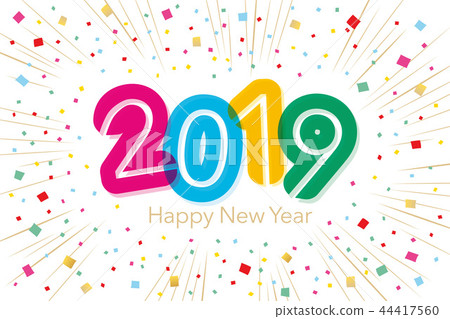 2019 Happy New Year Paper Fubuki 44417560