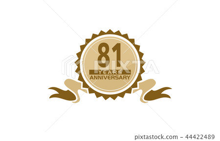 81 Years Ribbon Anniversary 44422489