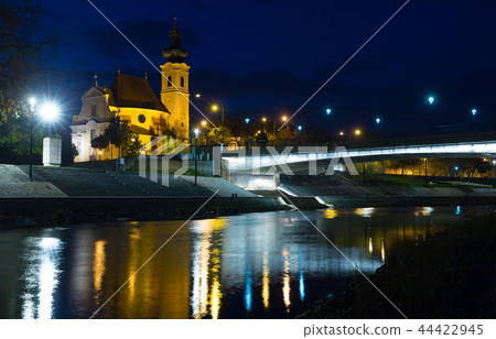 Photo of night streets in hungarian city Gyor Photo of night streets in hungarian city Gyor 44422945