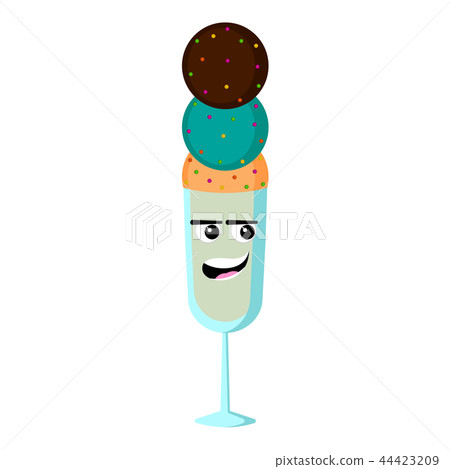 Happy sundae emoticon 44423209