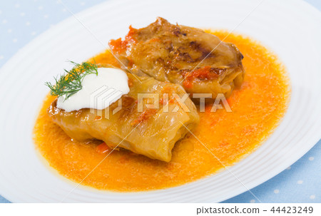 Cabbage rolls with chopped meat 44423249