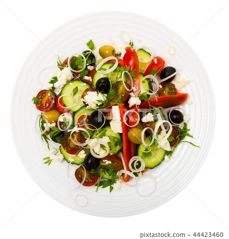 Image of Shopska salad in plate 44423460