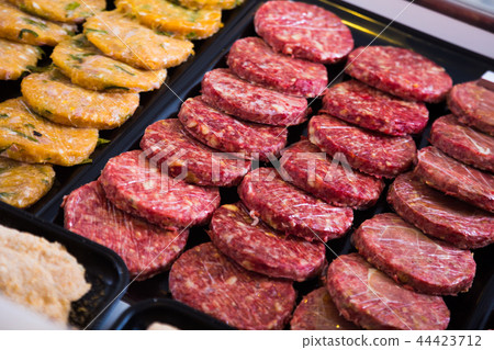 counter with assort of hamburguesa counter with assort of hamburguesa 44423712
