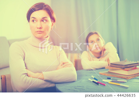 Mother upset her daughter Mother upset her daughter 44426635