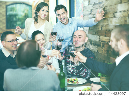 Company men and women in the restaurant Company men and women in the restaurant 44428097