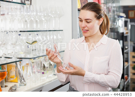 Adult woman consumer with wineglass 44428953