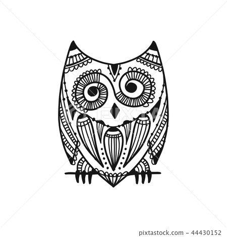 Ornate owl, zenart for your design Ornate owl, zenart for your design 44430152