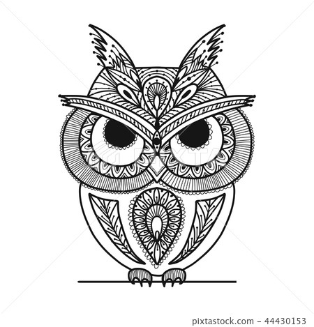 Ornate owl, zenart for your design Ornate owl, zenart for your design 44430153