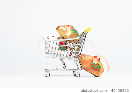 Shopping cart and chopsticks Shopping cart and chopsticks 44430293