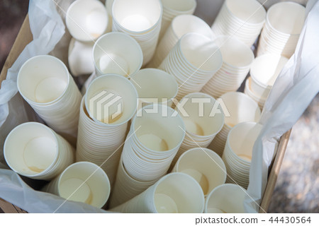 Used paper cup trash can Used paper cup trash can 44430564