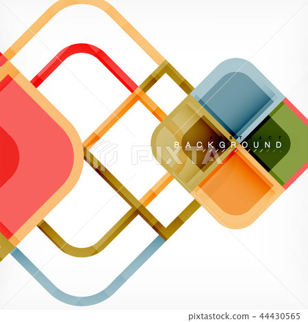 Square geometric abstract background, paper art design for cover design, book template, poster, cd 44430565