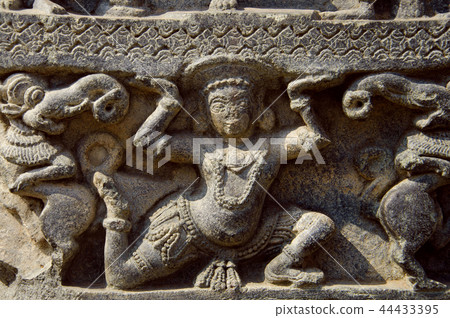 Carved figure, Temple complex, Warangal fort  44433395