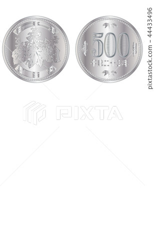 日元500日元硬幣 日元500日元硬幣 44433496