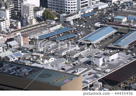 東京都市風景在日本築地市場·83年的歷史，代表6日“日本廚房”業務結束= 10月6日拍攝 44435456
