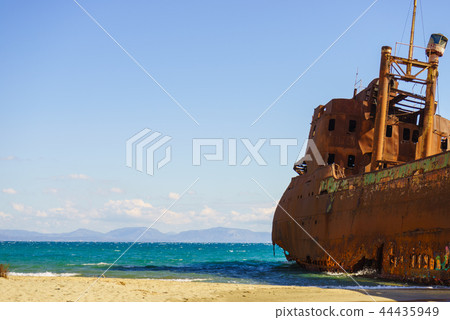 The famous shipwreck near Gythio Greece 44435949