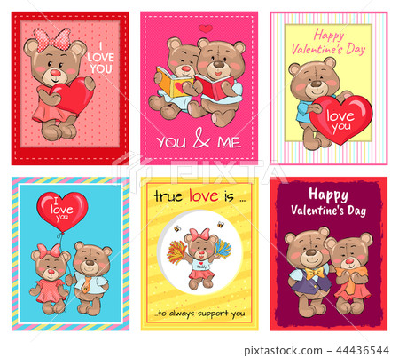 Happy Valentines Day Set of Posters, True Love Set Happy Valentines Day Set of Posters, True Love Set 44436544