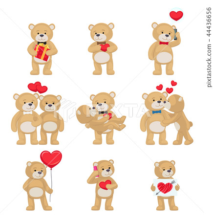 I Love You and Me Teddy Bears Vector I Love You and Me Teddy Bears Vector 44436656