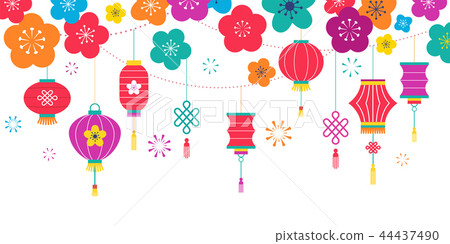 Chinese New Year background, card print, banner 44437490