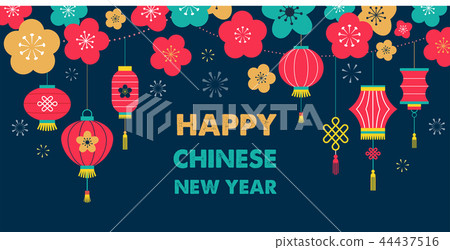 Chinese New Year background, card print, banner 44437516