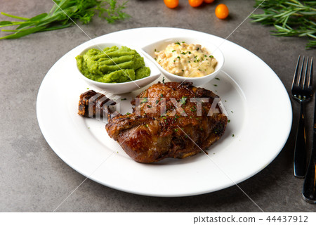 grilled chicken drumstick steak 44437912