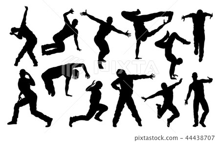Street Dance Dancer Silhouettes 44438707