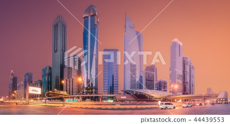 Metro station in Financial district Dubai, UAE 44439553