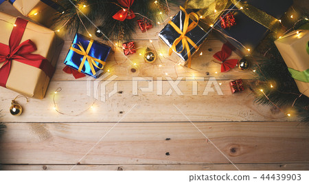 Room For Text Christmas Decoration on Wooden Plank 44439903