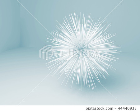 Abstract star shaped object in blue room Abstract star shaped object in blue room 44440935