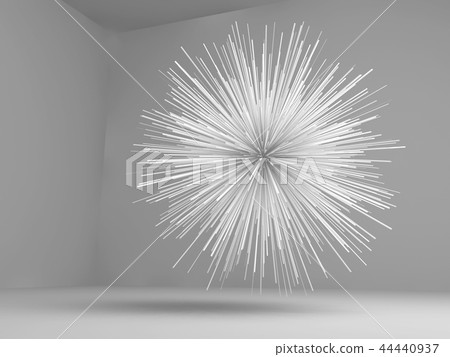 Abstract exploded star shaped white object Abstract exploded star shaped white object 44440937