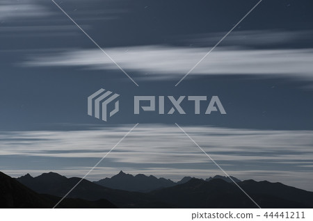 Moonlight of night, Hotaka mountain range Moonlight of night, Hotaka mountain range 44441211