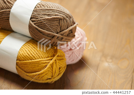 balls of colorful wool thread for knitting balls of colorful wool thread for knitting 44441257