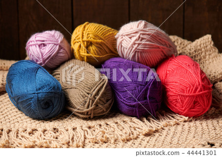 balls of colorful wool thread for knitting balls of colorful wool thread for knitting 44441301