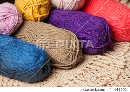 balls of colorful wool thread for knitting balls of colorful wool thread for knitting 44441302