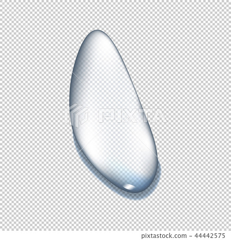 Realistic pure and transparent water drops set with shadow on gray background. Vector illustration Realistic pure and transparent water drops set with shadow on gray background. Vector illustration 44442575
