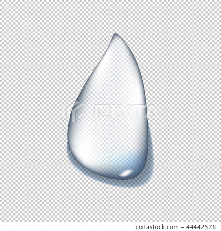 Realistic pure and transparent water drops set with shadow on gray background. Vector illustration Realistic pure and transparent water drops set with shadow on gray background. Vector illustration 44442578