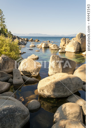 Crystalline water at Sand Harbor in Lake Tahoe 44443543