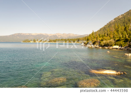 Sand Harbor in Lake Tahoe from the distance Sand Harbor in Lake Tahoe from the distance 44443598