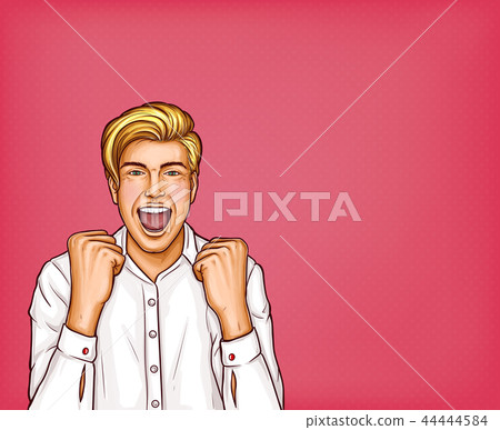 business man celebrating achievement business man celebrating achievement 44444584