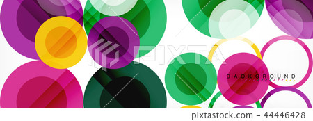 Overlapping circles design background 44446428
