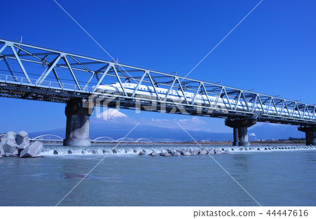 Mount Fuji and Fuji River Iron Bridge Mount Fuji and Fuji River Iron Bridge 44447616