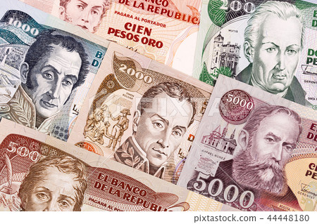 Old Colombian Peso, a background  44448180