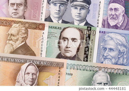 Lithuanian Litas, a background Lithuanian Litas, a background 44448181