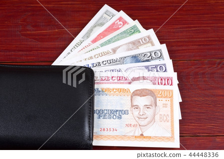 Cuban money in the black wallet Cuban money in the black wallet 44448336