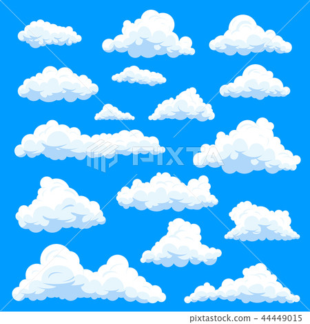 Set of isolated eddy or clouds at sky 44449015