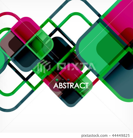 Abstract background, square shapes geometric composition 44449825