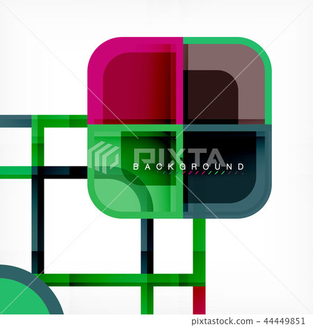 Abstract background, square shapes geometric composition 44449851