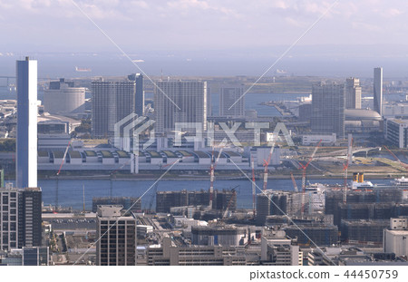 Tokyo cityscape in Japan I hope to see Toyosu market and athlete villages, etc. 44450759