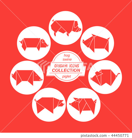 Origami pigs collection 44450771