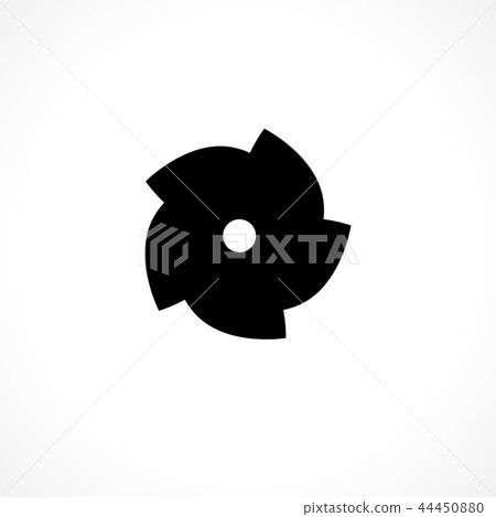 Stranded flower icon with six petals. Stranded flower icon with six petals. 44450880