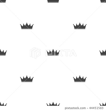 Princess Crown Seamless Pattern Background Vector Illustration 44451583